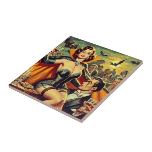  Vampier Vrouw Tegeltje (Zijkant)