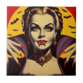  Vampier Vrouw Tegeltje (Voorkant)