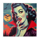  Vampier Vrouw Tegeltje (Voorkant)