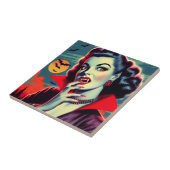  Vampier Vrouw Tegeltje (Zijkant)