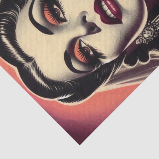 Vampier Vrouw Tissuepapier (Detail)