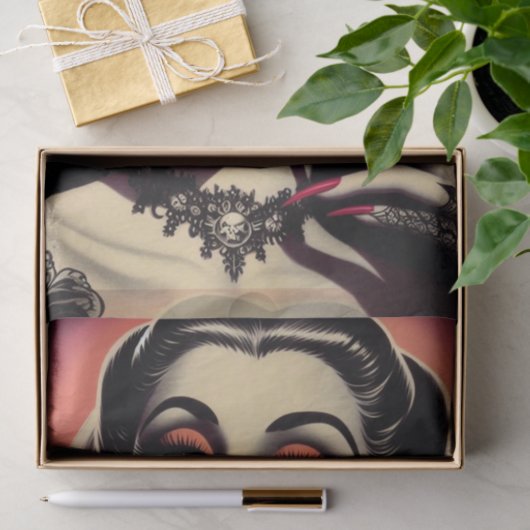 Vampier Vrouw Tissuepapier (Geschenk)