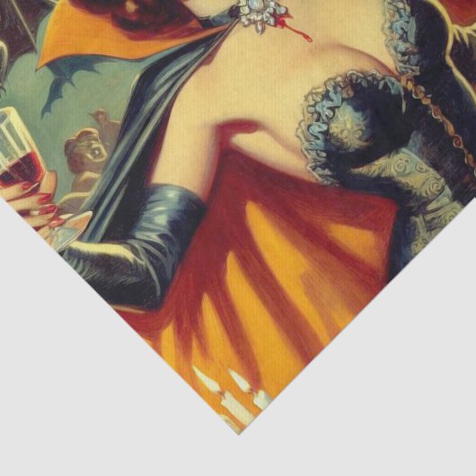 Vampier Vrouw Tissuepapier (Detail)