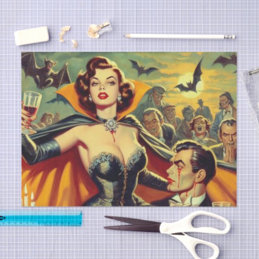  Vampier Vrouw Tissuepapier (Craft)