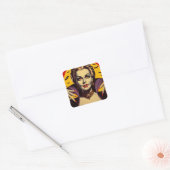  Vampier Vrouw Vierkante Sticker (Envelop)