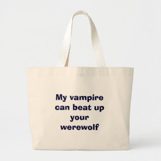 vampier vs. werewolfs grote tote bag