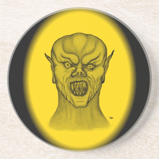 Vampier Zandsteen Onderzetter (Voorkant)