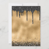 Vampier zwart glitter lippen volwassen Halloween g Kaart (Achterkant)