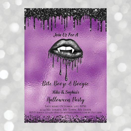 Vampier Zwart Glitter Lips Volwassen Halloween Paa Kaart