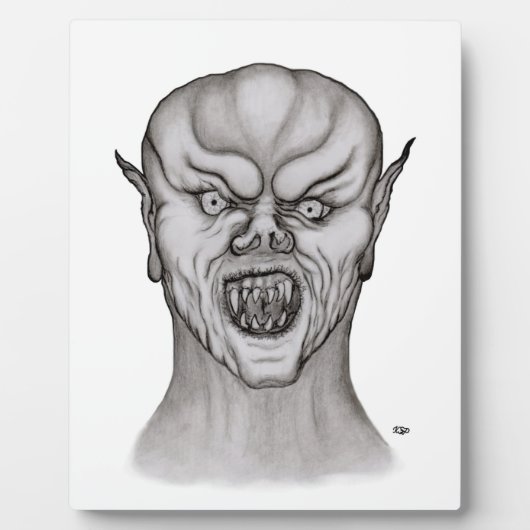 Vampier zwart-wit design fotoplaat (Voorkant)