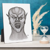 Vampier zwart-wit design fotoplaat (Zijkant)