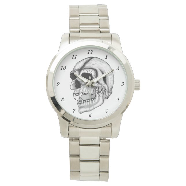 Vampier Zwart-wit design Horloge (Voorkant)