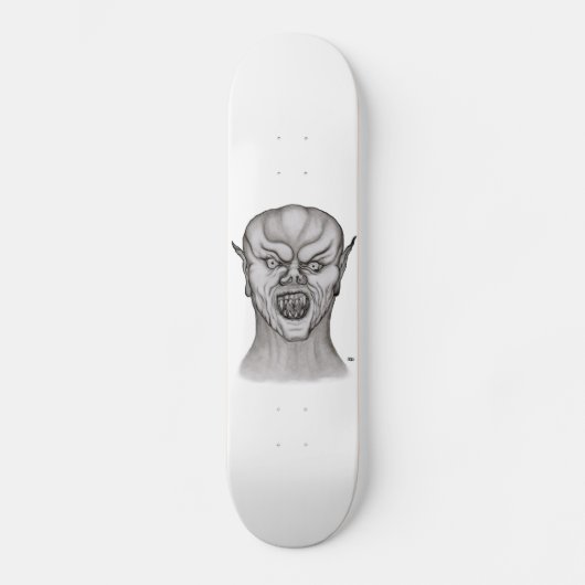 Vampier zwart-wit design persoonlijk skateboard (Voorkant)