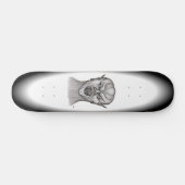 Vampier zwart-wit design persoonlijk skateboard (Horizontaal)