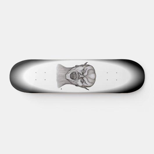 Vampier zwart-wit design persoonlijk skateboard (Horizontaal)