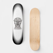 Vampier zwart-wit design persoonlijk skateboard (Voorkant)