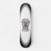 Vampier zwart-wit design persoonlijk skateboard (Voorkant)