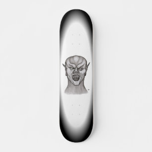 Vampier zwart-wit design persoonlijk skateboard