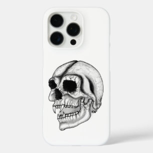 Vampier zwart-wit ontwerp iPhone 16 pro hoesje