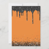 Vampier zwarte glitter lippen volwassen Halloween Kaart (Achterkant)