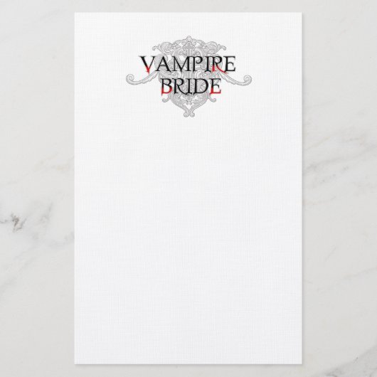 Vampierbruid Stationery Briefpapier (Voorkant)