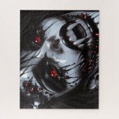 Vampierdemon Portret – Gotische Horror Fantasy Kun Legpuzzel (Verticaal)