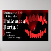 Vampieren bijten Halloween Party Poster (Voorkant)