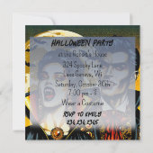 Vampieren en vleermuizen Halloween Party (Achterkant)