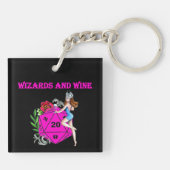 Vampieren en wijn gaan goed samen sleutelhanger (Achterkant)