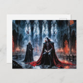 Vampieren in de gotische kathedraal briefkaart (Voorkant / Achterkant)