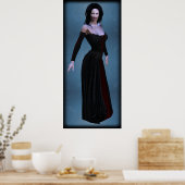 Vampieren in zwart en bloedrood lang poster (Keuken)