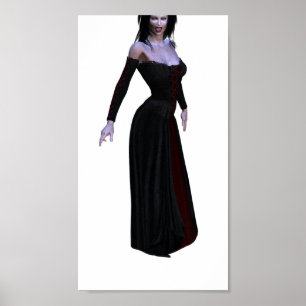 Vampieren in zwart en bloedrood poster