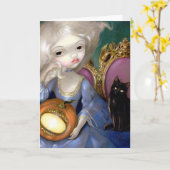 "Vampieren Les: " Wenskaart lanterne-Citrouille Kaart (Gele Bloem)