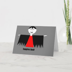 "Vampieren zijn klote!" Hallowe'en Kaart