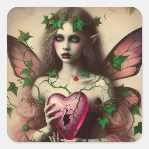 vampierenfee vierkante sticker