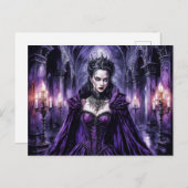 Vampierenkoningin in gotisch kasteel briefkaart (Voorkant / Achterkant)