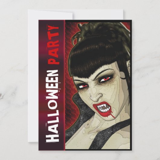 Vampierfeestjes kinderen kaart (Voorkant)