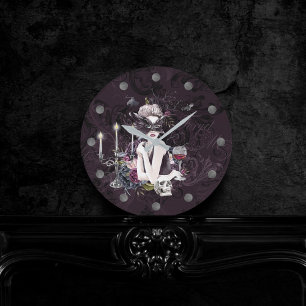 Vampierglam  Moody Gothic Vampiress Ronde Klok