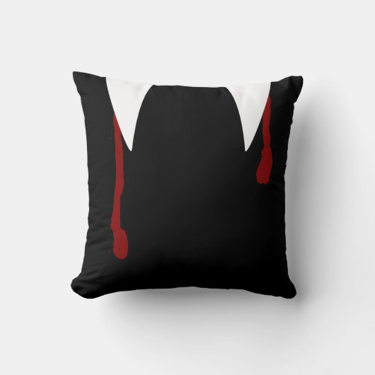 Vampierhoeken en bloedGothic Kussen (Voorkant)