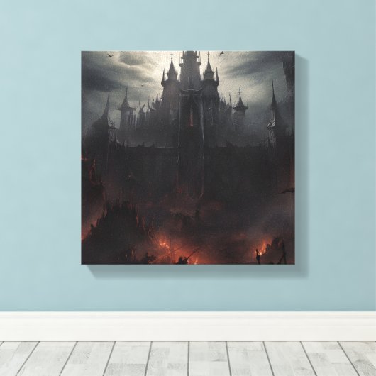 Vampierkasteel Shining Canvas Afdruk (Insitu (Houten vloer))