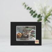 vampierkat glimlacht briefkaart (Staand voorkant)