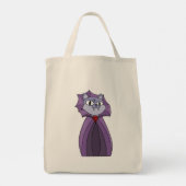 Vampierkat in paarse cape tote bag (Achterkant)