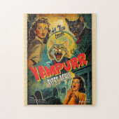 Vampierkat - retro horror poster legpuzzel (Verticaal)