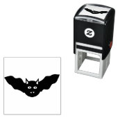 Vampierkattevoet Bat Halloween Self Inking Stamp Zelfinktende Stempel (In situ)