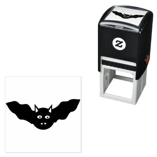 Vampierkattevoet Bat Halloween Self Inking Stamp Zelfinktende Stempel (In situ)