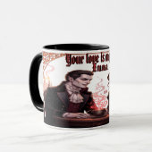 Vampierkoppel Love Design Halloween Dracula Lover Mok (Voorkant links)