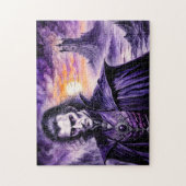 Vampierkrijger in de verwoeste stad legpuzzel (Verticaal)