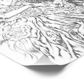 Vampierkus van Al Rio - Vampire en Voman Art Foto Afdruk (Hoek)