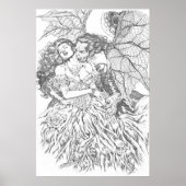 Vampierkus van Al Rio - Vampire en Voman Art Poster (Voorkant)