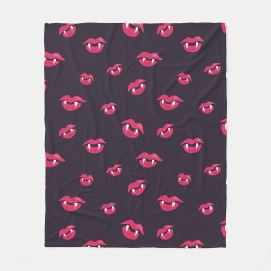 Vampierlips en hoekpatroon fleece deken (Voorkant)
